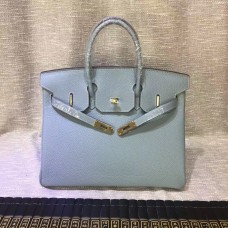 Hermes Birkin 30cm Togo leather Handbags Blue Lin Gold