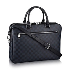Louis Vuitton N41347 Porte-Documents Business Briefcase Damier Cobalt Canvas