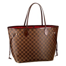 Louis Vuitton N51105 Neverfull MM Shoulder Bag Damier Ebene Canvas