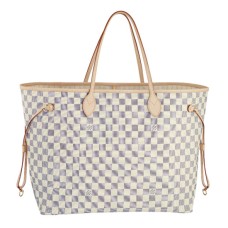 Louis Vuitton N51108 Neverfull GM Shoulder Bag Damier Azur Canvas