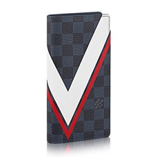 Louis Vuitton N64003 Brazza Wallet Damier Cobalt Canvas